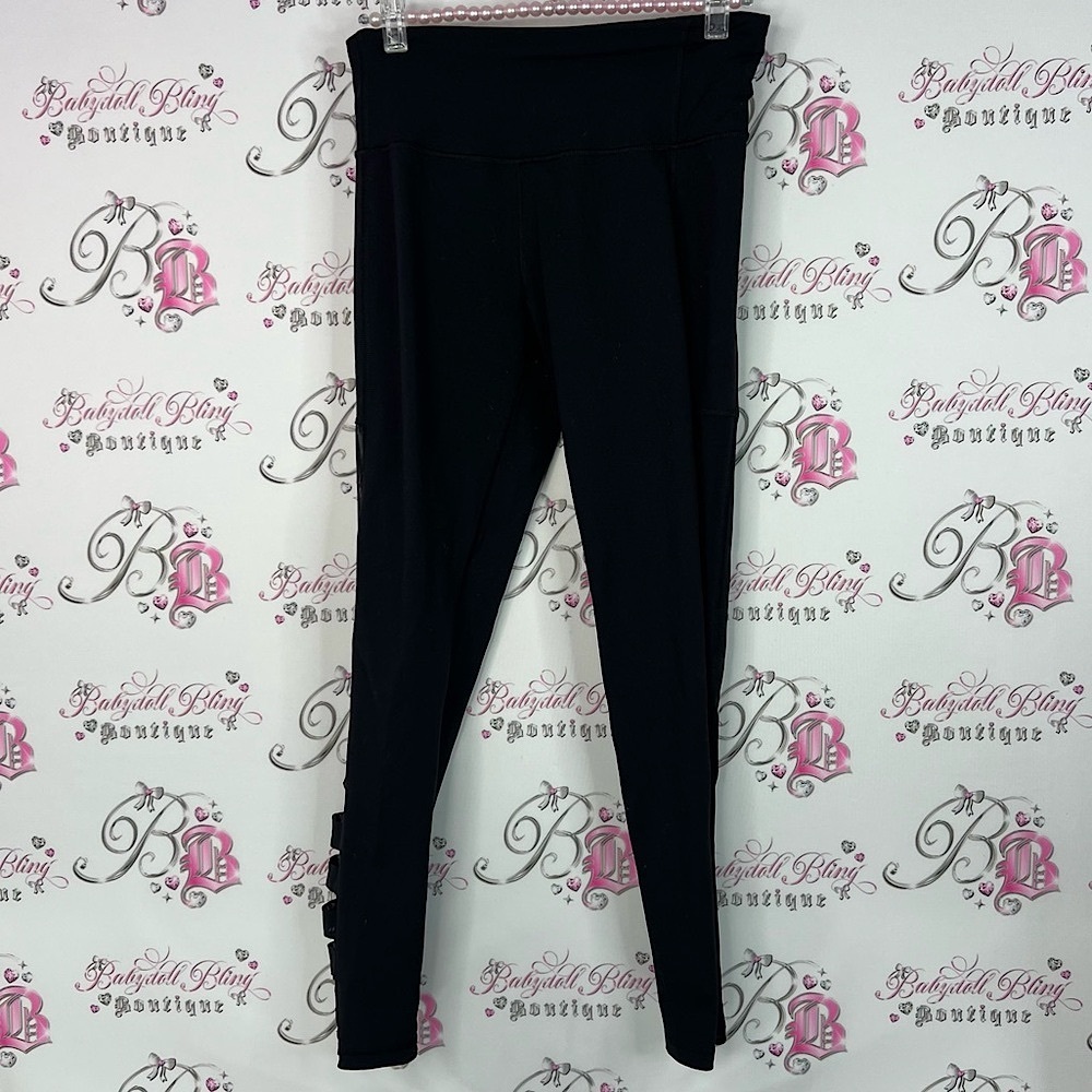 Victoria's Secret sport VSX Tights leggings pants corset Black mesh
